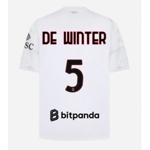 AC Milan Koni De Winter #5 Jalkapallovaatteet Vieraspaita 2026-27 Lyhythihainen